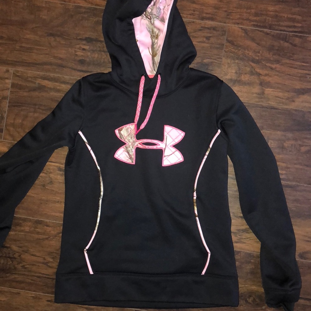 Under armor, pink camo hoodie